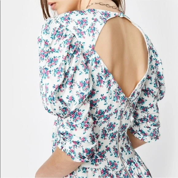 NWT For love and lemons Taggart floral print mini dress size M - Picture 7 of 13